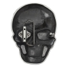 Czaszka skull duża klamra stare srebro (id: 2565)
