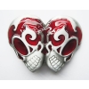 Punk gothic EMO czaszki bordo skull klamra (id: 2093)