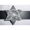 Sheriff western gwiazda szeryfa USA klamra stare srebro (id: 3183)