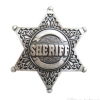 Sheriff western gwiazda szeryfa USA klamra stare srebro (id: 3183)