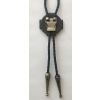 Czaszka z krzyżem brąz krawat bolo western chopper moto skull (id: 1117)