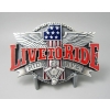 Live to ride... klamra platerowana srebrem (id: 1266)