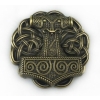 Młot Thora ze splatanką klamra brązowa 3D (id: 2073)