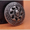 Czaszka, skull ozdoba na nit stare srebro 30mm (id: 823)