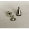 Kolce 9,5mm ćwieki na śrubkę o długości 5mm nikiel połysk 5szt (id: 1004)
