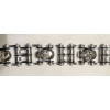 ŁAŃCUCH z CZASZKAMI szeroki, stal jubilerska 316L obwód 17cm (id: 81)