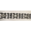 ŁAŃCUCH z CZASZKAMI szeroki, stal jubilerska 316L obwód 17cm (id: 81)