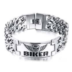 BIKER bransoletka ze stali jubilerskiej 316L dł. 20,8cm (id: 17)