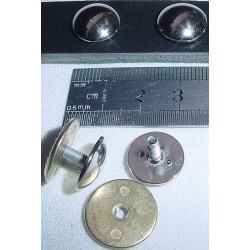 ĆWIEKI, PUKLE /GUZY 14mm - 1szt. na śrubkę nikiel połysk (id: 881)