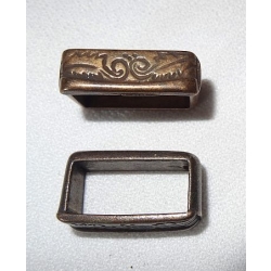 Szlufka, ramka metalowa 20mm, 204 brąz, ciemny mosiądz (id: 279)