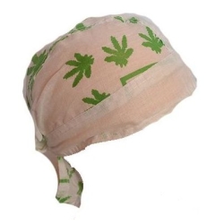 Gandzia zielona czapeczka du-rag, bandama biała (id: 4)