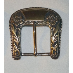 Klamra western 389 brązowa do paska 40mm (id: 1766)