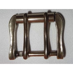 Klamra brązowa na 2 języczki 414 do paska 40mm (id: 1578)