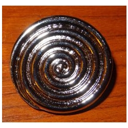 Ozdoba okrągła 30mm nikiel połysk na nit (id: 1417)