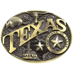 Klamra brązowa do paska Texas (id: 3153)