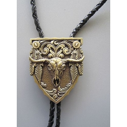 Bawole Rogi Longhorn bolo brązowe krawat western motyw indiański (id: 296)