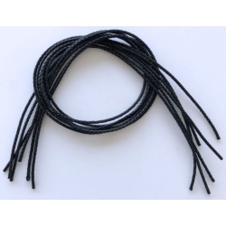 Plecionka z czarnej skóry naturalnej 3,7-3,9mm dlgość 1m (id: 1351)