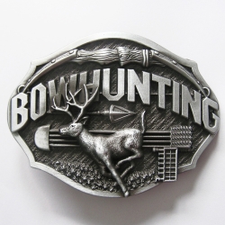 Bowhunting polowanie jeleń klamra stare srebro (id: 2687)