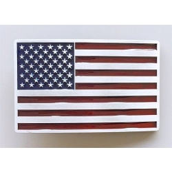 Flaga USA klamra stare srebro z kolorami (id: 2010)