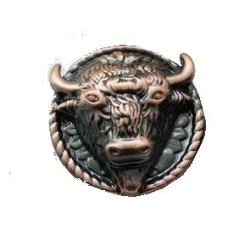 ŻUBR bizon 3D na śrubkę kolor miedź (id: 1165)