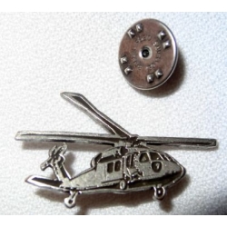 Sikorsky UH-60 Black Hawk śmigłowiec znaczek 3D na pins stare srebro (id: 235)