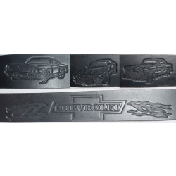 CHEVY pasek ze skóry naturalnej z tłoczeniem Chevrolet  (id: 642)