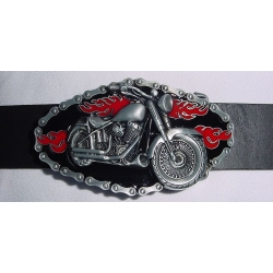 Chopper motocykl z płomieniami klamra do pasa (id: 1617)