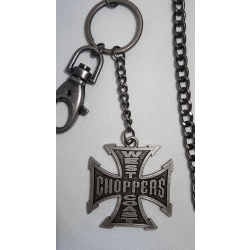 ŁAŃCUCH z krzyżem CHOPPERS stare srebro (id: 36)
