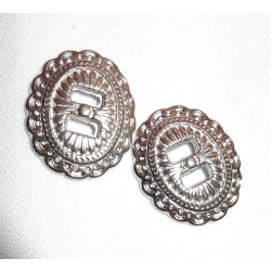 CONCHO OWALNE mini 27mm nikiel połysk guzik (id: 665)