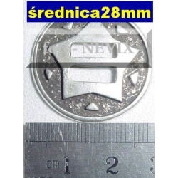 CONCHO OKRĄGŁE 28mm stare srebro guzik (id: 658)
