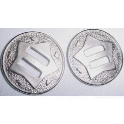 CONCHO OKRĄGŁE 28mm nikiel połysk guzik (id: 659)