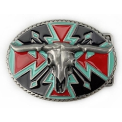 Czaszka bawoła klamra western (id: 2441)