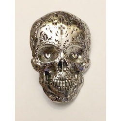 Czaszka muerte skull połysk przyciemniony odznaka przypinka na pins wpinka (id: 1583)