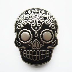 Skull gothic emo muerte calvera czaszka punk czarna klamra (id: 2572)