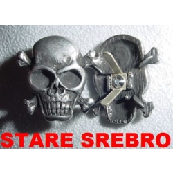 Czaszka skull na wąsy stare srebro (id: 1404)