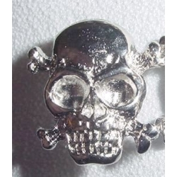 Czaszka skull na nit nikiel połysk (id: 3055)