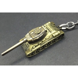 Czołg tank brelok 3D do kluczy zawieszka w kolorze brązowym (id: 2329)