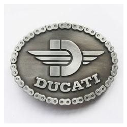 Motocyklowa klamra stare srebro Ducati (id. 3020)