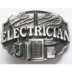 Elektryk klamra do paska stare srebro (id: 1974)