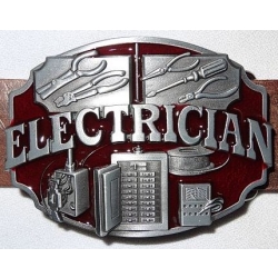 Elektryk klamra do paska z bordowym tłem (id: 1973)