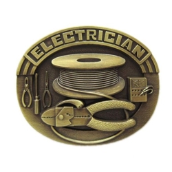 Elektryk klamra brązowa do paska (id: 1970)
