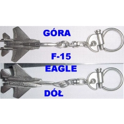 F-15 EAGLE brelok 3D lotnictwo, zawieszka stare srebro (id: 169)