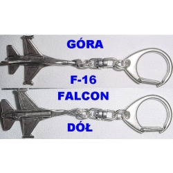 F-16 FALCONE brelok 3D lotnictwo, zawieszka stare srebro (id: 170)