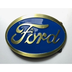 Ford brązowa klamra z niebieskim tłem (id: 1625)