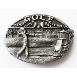 Golf golfiarz klamra kopla do pasa stare srebro (id: 3246)