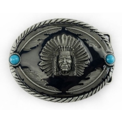 Indianin wódz z turkusami klamra (id: 3160)