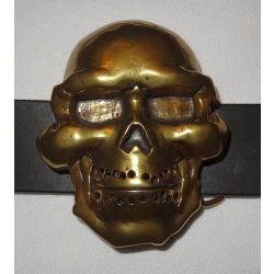Czaszka skull klamra brązowa (id: 2598)