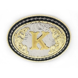 Litera złota inicjał K klamra western karol karolina (id: 2634)