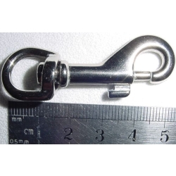 Karabinek, karabińczyk K-1 nikiel połysk 11mm (id: 1547)