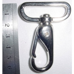 Karabińczyk, karabinek duży K-12 nikiel połysk 38mm (id: 1539)